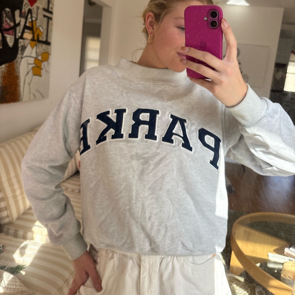 Parke Navy and Gray Mockneck